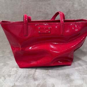 Kate Spade Red Perforated Harmony Metro Heart Tote Bag